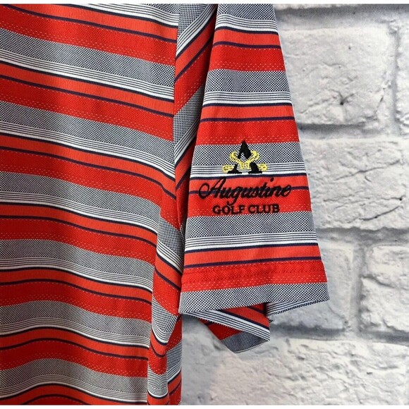 Lot Of 4 Adidas Men USA Athletic Short Sleeve Striped Golf Polo Shirt‎ Sz Large - Picture 13 of 14